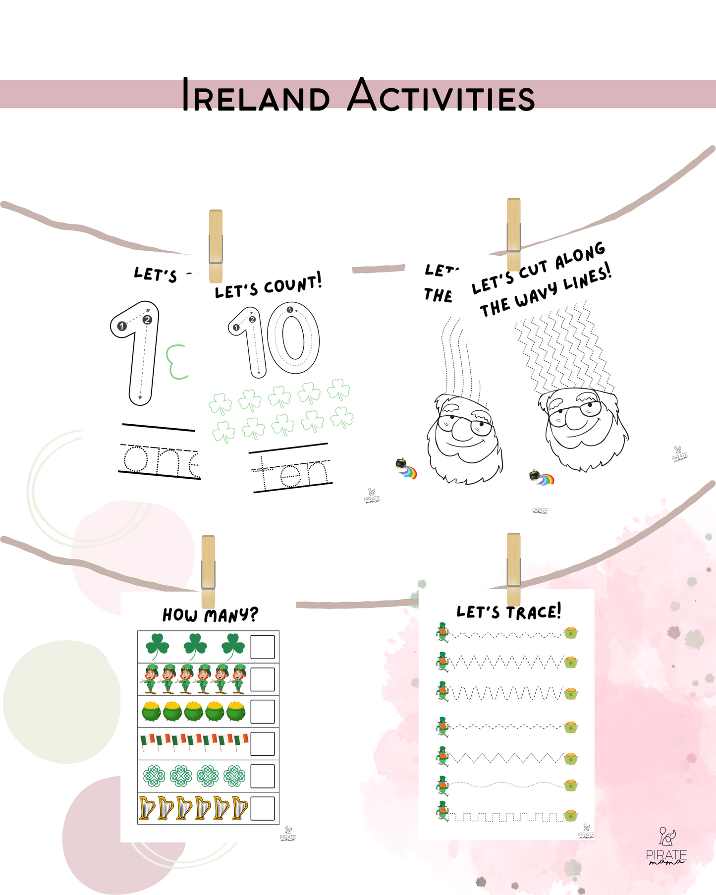 Dublin-Themed Kids' Printable Activity set | Printables for Kids | Counting Activity