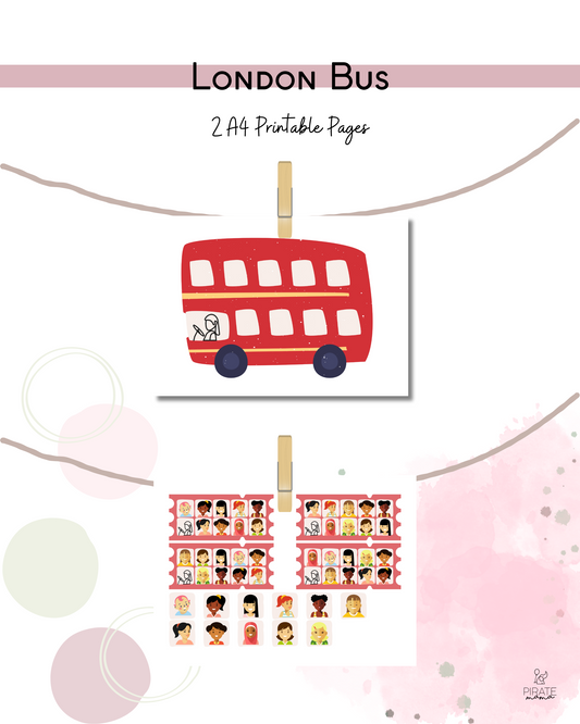 London Bus Matching Activity | Kids Matching Activity | Kids printable