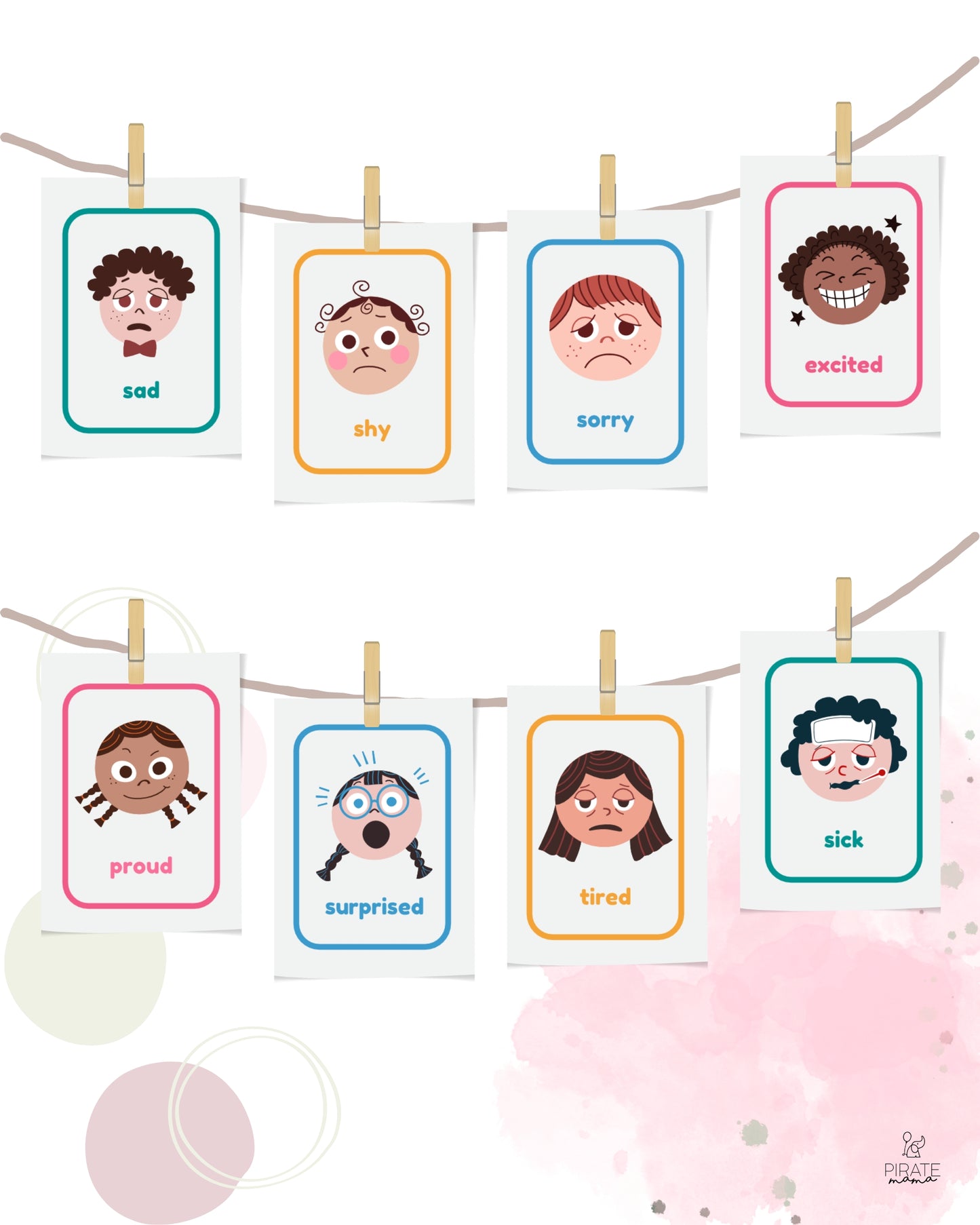 Emotions Flashcards - English | Printables for Kids