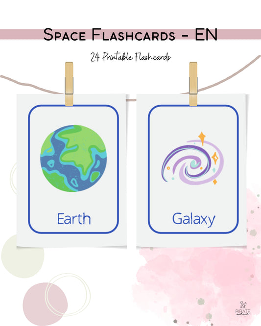 Space Flashcards - English | Printables for Kids